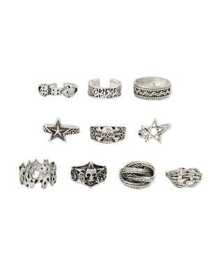 Shadow Realm Gothic Ring Set (10 pcs)