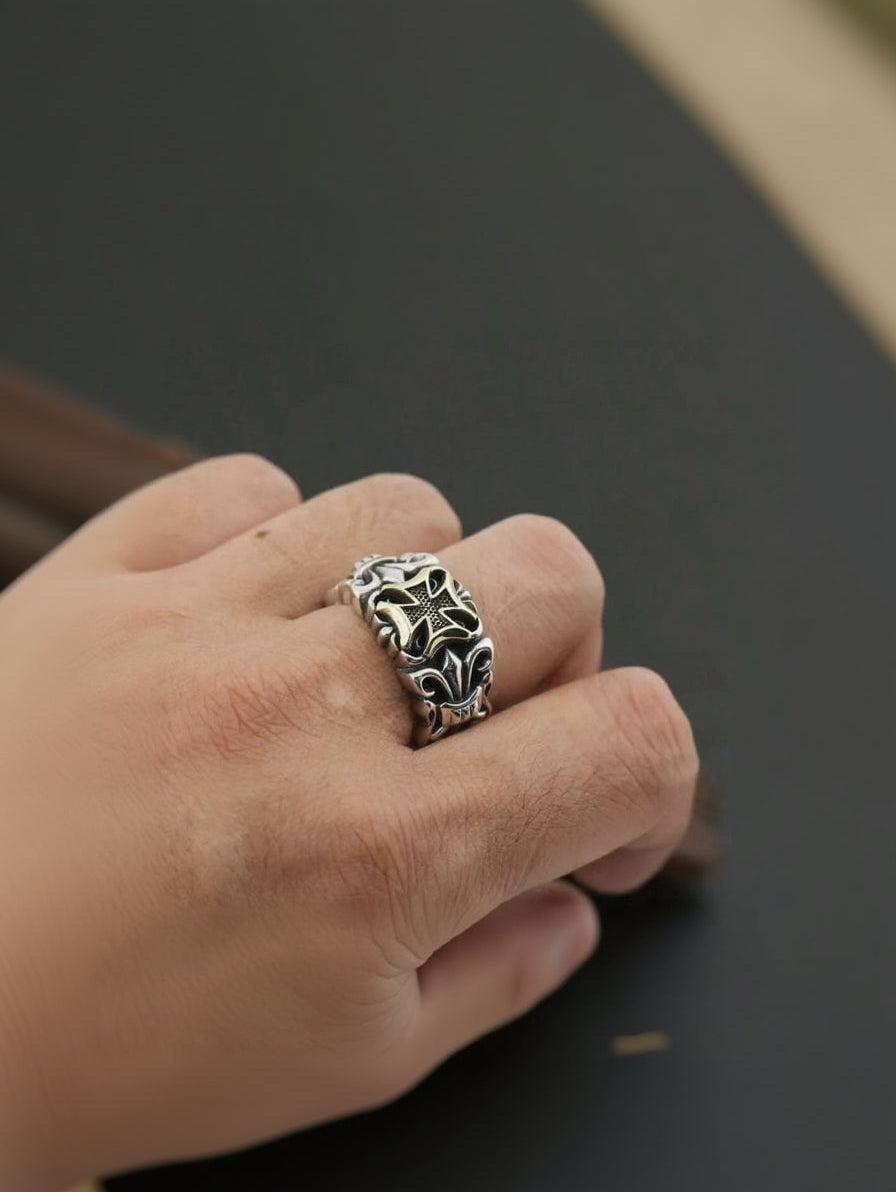 Gold Chrome Apostle Ring