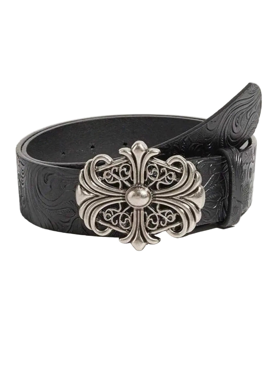 Chrome Cross Embossed Belt