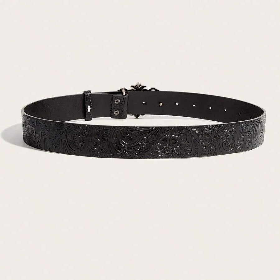 Chrome Cross Embossed Belt