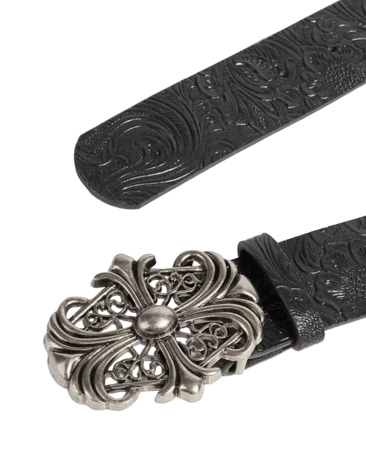 Chrome Cross Embossed Belt