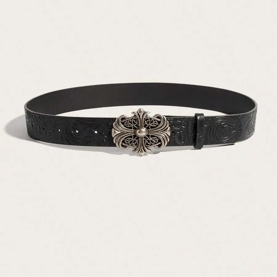 Chrome Cross Embossed Belt